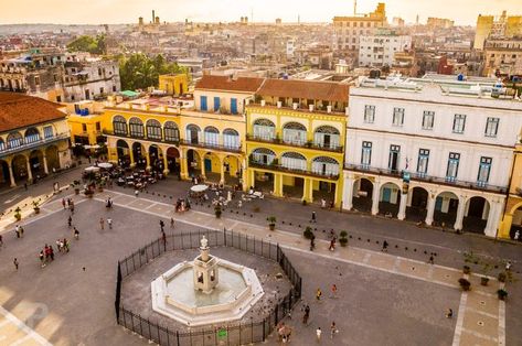 North American Friday: Plaza Vieja in Havana Cuba Dubai Skyscraper, Public Square, Cuba Travel, Varadero, Beautiful Houses, Structure Architecture, Havana Cuba, Budapest Hungary, Concert Hall