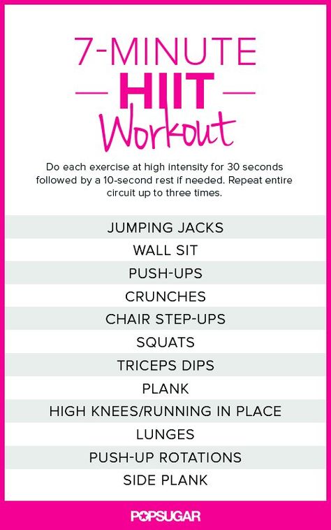 Seven minutes for a workout — who doesn't have time for that? That's why we've been loving this quick circu... Beachbody Workout, Full Body Workout Plan, 7 Minute Workout, Workout Plan For Women, Body Workout Plan, Diet Vegetarian, High Intensity Interval Training, Jumping Jacks, Body Fitness