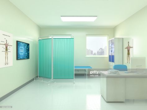 Stock Photo : View Of Empty Doctor's Office Doctor Room, Doctor Background, Hospital Core, Design Clinic, Medical Office Interior, Massage Room Design, Studio Medico, Hospital Building, Nurses Office