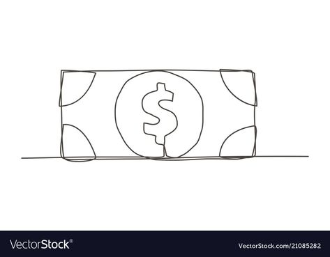 Money Line Art, Drawing Vector, One Line Drawing, Instagram Logo, Line Drawing, Adobe Illustrator, Line Art, White Background, Bones