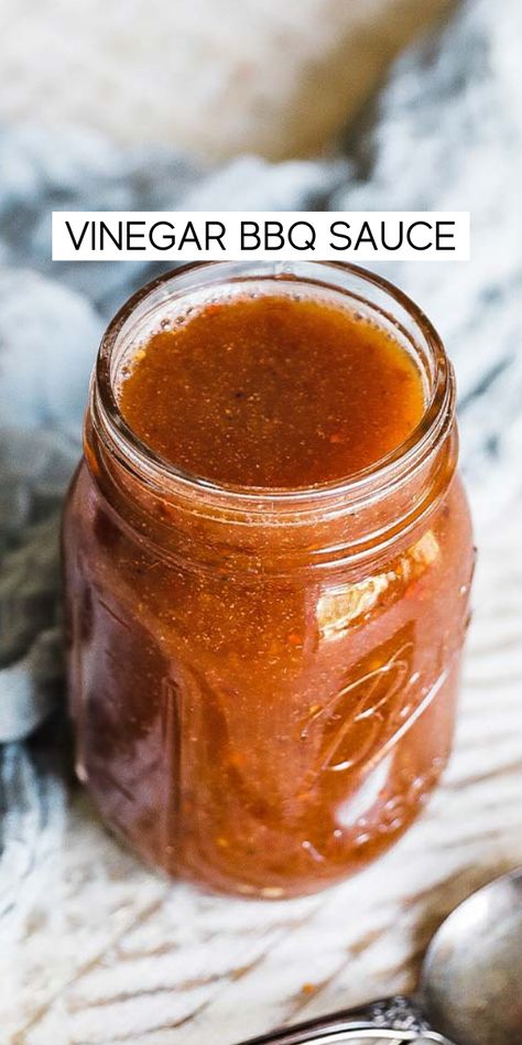 Vinegar Bbq Sauce Recipe, Sauce Recipe For Chicken, Recipe For Brisket, North Carolina Bbq Sauce, Carolina Style Bbq Sauce, Recipe For Pulled Pork, Vinegar Based Bbq Sauce, Vinegar Bbq Sauce, Bbq Sauce Homemade Easy