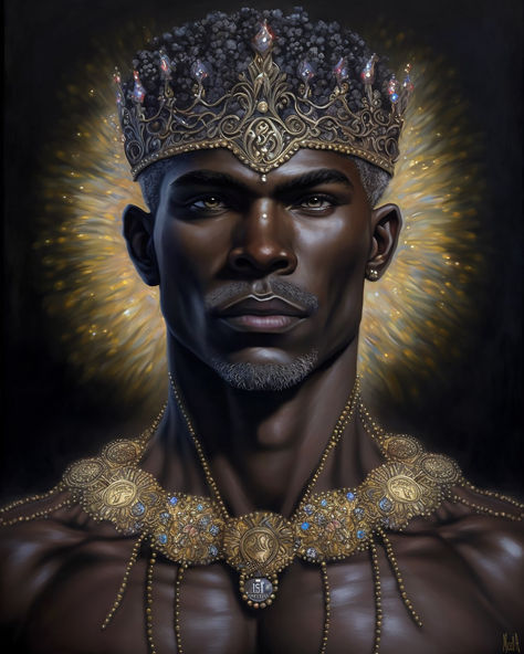 For the nephew for BHM. African Kings, Art Black Love, Afrofuturism Art, Black Guy, Black Royalty, Black God, Afrique Art, African Royalty, Afrocentric Art