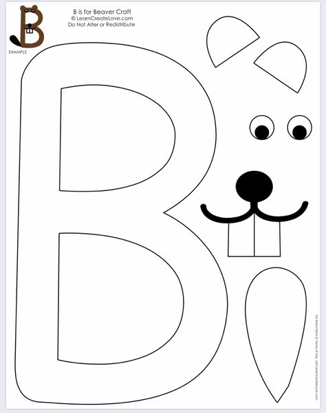 B Is For Bear Craft, Letter B Alphabet Craft, B For Bear Preschool, Letter B Crafts For Preschoolers, Letter B Activities For Preschool, Letter B Bear Craft, Letter Z Zebra Craft, Letter B Activities, Preschool Worksheets Free Printables