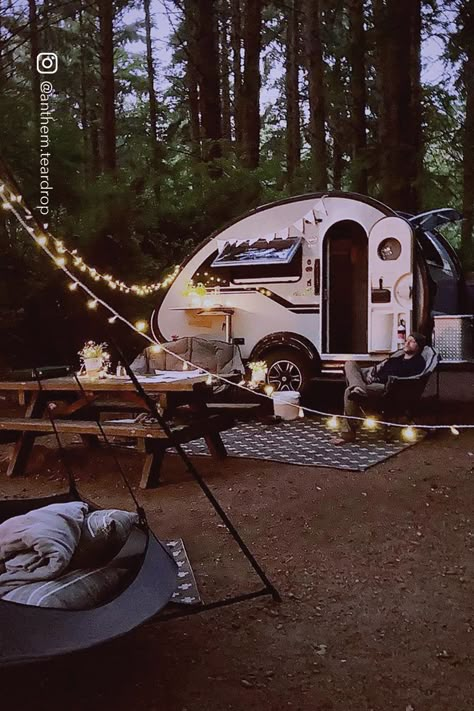 Camper Camping Aesthetic, Travel Trailer Aesthetic, Trailer Camping Ideas, Nucamp Tag, Cozy Trailer, Trailer Aesthetic, Camper Aesthetic, Jeep Camping Trailer, Tent Camping Aesthetic