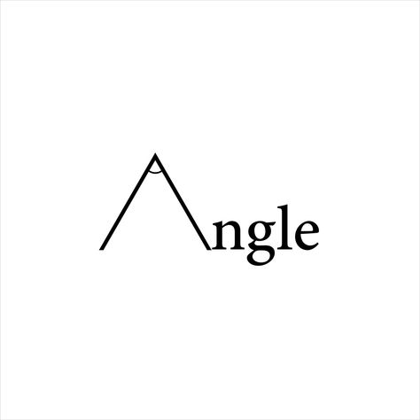 angle - verbicon by Ravi Koranga Angle Logo, Word As Image, Clever Logo Design, Illustrated Words, Logo Word, Typographic Logo Design, Adobe Illustrator Graphic Design, Text Logo Design, Typographic Logo