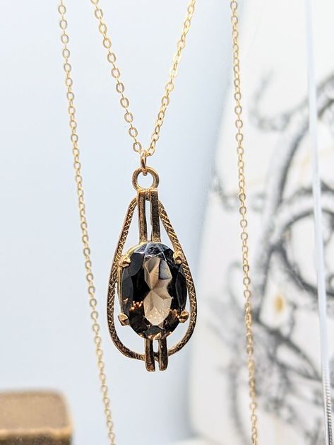 Check out Art Deco Etched 9ct Yellow Gold  3.5ct Smoky Quartz Teardrop  Pendant on Chain, the latest item I added on eBay! #eBay #eBaySeller Teardrop Pendant, Ebay Seller, Smoky Quartz, Art Deco, Yellow Gold, Chain, Pendant, Yellow, Gold