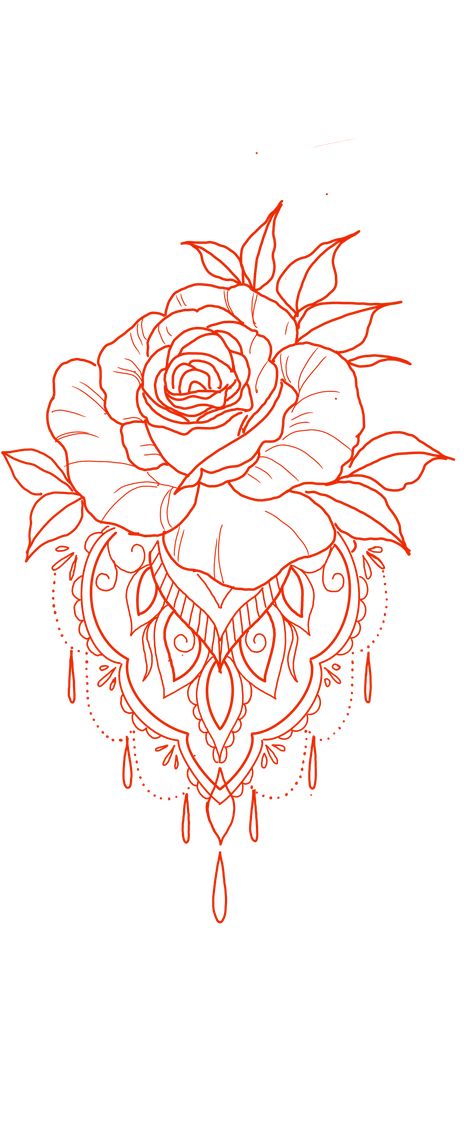 Rose Mandala Tattoo, Rose Mandala, Mandala Rose, Black And Grey Rose, Thigh Piece, Tattoo Girls, Mandala Tattoo Design, Rose Tattoo Design, 1 Tattoo