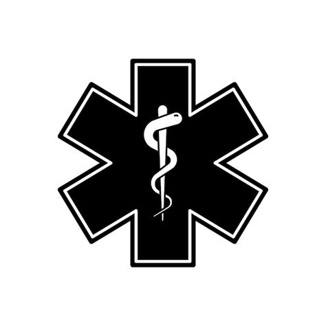 Emergency medical symbol. vector isolate... | Premium Vector #Freepik #vector #medical-sign #medical-symbol #medicine-symbol #hospital-sign Snake Medical, Environmental Signs, Hospital Icon, Medical Sign, Hospital Logo, Hospital Signs, Star Symbol, Medical Symbols, Emergency Medical