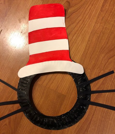 Cat In The Hat Craft, Dr. Seuss Crafts, Dr Seuss Preschool Activities, Dr Seuss Preschool, Dr Seuss Hat, Prek Crafts, Dr Seuss Activities, Dr Seuss Crafts, Dr Seuss Books