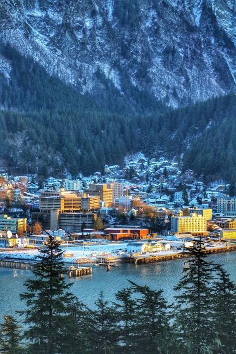 "Downtown Juneau, Alaska this morning." -- Viliame Kaulotu Alaska Photography, Homer Alaska, Juneau Alaska, Alaskan Cruise, Alaska Travel, United States Travel, City Travel, Fishing Trip, Pretty Places