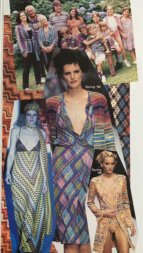 MISSONI  ensembles in Harpers Bazaar, December 1996 Crochet History, Missoni Vintage, Drape Pattern, Vintage Missoni, Italy History, Princess Caroline, Beach Pants, Moda Vintage, Harpers Bazaar