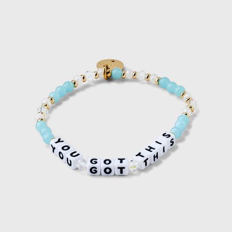 You Got This Bracelet, Inspirational Beaded Bracelets, Funky Beaded Bracelets, Bracelet Sayings, Words Bracelets, Little Words Project Bracelets, Bracelets With Words, Crystal Beaded Bracelets, Word Jewelry