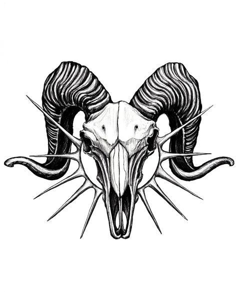 Tattoos Dark Art, Full Chest Tattoos, Ram Tattoo, Sheep Skull, Traditional Tattoo Flowers, Mystical Tattoos, On Tattoo, Aries Tattoo, Neck Tattoo For Guys