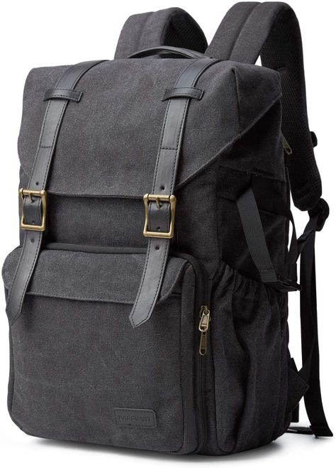 AmazonSmile : Camera Backpack, BAGSMART Camera Bag Anti-Theft DSLR SLR Canvas Backpack Fit up to 15" Laptop with Rain Cover, Tripod Holder for Women and Men (Black-Large) : Camera & Photo Dslr Backpack, Photo Backpack, Stylish Camera Bags, Backpack Photography, Camera Bag Backpack, Dslr Camera Bag, Camera Backpack, Waterproof Camera, Camera Bags