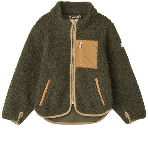 Liewood - Nolan Jacket Army - Babyshop.com Mens Sherpa, Polyester Jacket, Reversible Jacket, Sherpa Jacket, Rain Wear, Knit Shirt, Embroidery Logo, Baby Fashion, Zip Ups