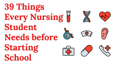 39 Things Every Nursing Student Needs before Starting School [the ultimate list of “must-have” nursing school supplies] Nursing School Supply List, Nursing Students Must Haves, Lpn School, Nursing School Supplies, Nursing Student Humor, Nursing Study Tips, School Supplies Highschool, College Checklist, Nursing School Essential