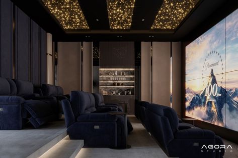 Luxurious Cinema :: Behance Luxury Home Cinema, Luxury Home Cinema Room, Cinema Room Design, Home Theater Room Design, Theater Room Design, Home Cinema Room, House Ceiling Design, Ceiling Design Modern, Simple Luxury