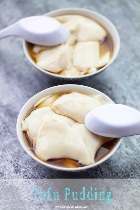 Tofu Pudding Soy Bean Curd Dessert Chinese dessert Asian food recipe dessert recipe 豆花 豆腐花 Dessert Tofu, Chinese Dessert Recipe, Tofu Dessert, Tofu Pudding, Chinese Snacks, Soy Bean, Pudding Dessert, Chinese Dessert, Pudding Desserts