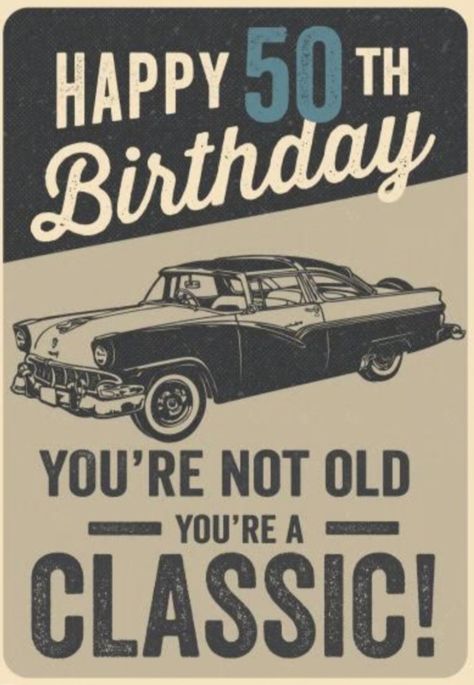 Classic Car Poster, 73rd Birthday, 70th Birthday Card, Happy 70 Birthday, 50th Birthday Funny, 60th Birthday Cards, 50th Birthday Cards, 70th Birthday Parties, Car Poster