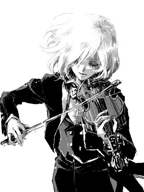 Violin... Holding Violin Pose Drawing, Person Playing Violin Reference, Person Playing The Violin, Playing Violin Pose Reference, Violin Pfp, Anime Violinist, Person Playing Violin, Draw Violin, Violinist Drawing