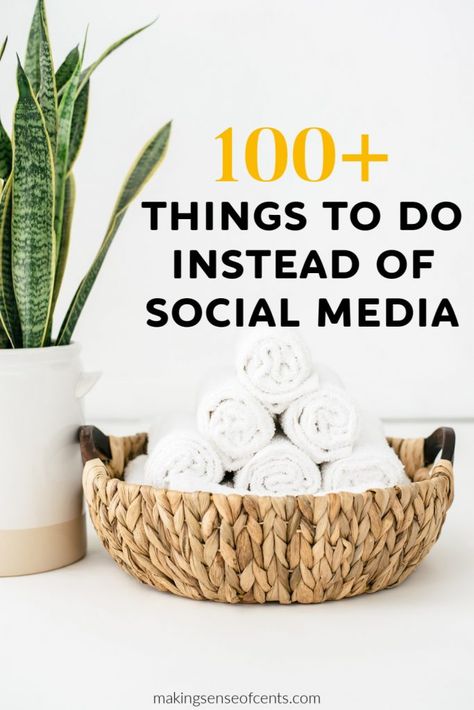 Instead Of Social Media, Break From Social Media, Quitting Social Media, Diy Social Media, Growth Motivation, Bored At Home, 100 Things To Do, Business Strategies, Social Media Break