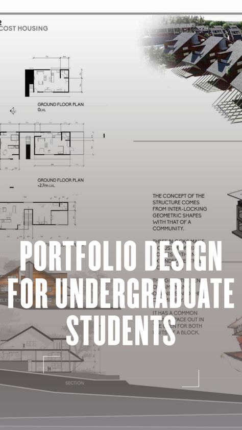 Portfolio Design for Undergraduate Students | illustrarch Portfolio For Architecture Student, Architecture School Portfolio, Architecture Student Portfolio Layout, Undergraduate Architecture Portfolio, Portfolio Design Architecture Student, Architect Portfolio Design Layout, Portfolio Design Layout Student, Interior Design Portfolio Student, Architecture Portfolio Pdf