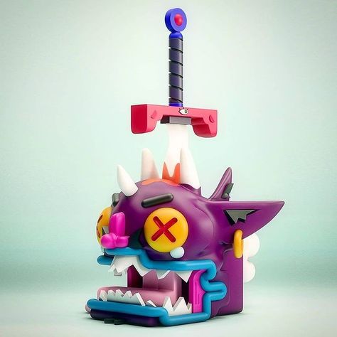 Art Toy Culture on Instagram: “Posted @withregram • @6foresttoys The Demon Head by @lin.o_o.us / WIP #ResinToy #designerToy #popArt #ArtToy #artlover #contemporaryart…” Art Toys Design, Vinyl Art Toys, Toy Sculpture, 3d Figures, Modern Toys, Low Poly Art, Toy Ideas, Toy Art, Clay Art Projects