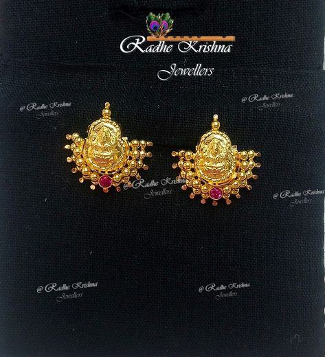 Laxmi Ear tops of 91.6 kdm gold Tops Gold, Ear Tops, Locket, Diamond Earrings, Gold, Quick Saves