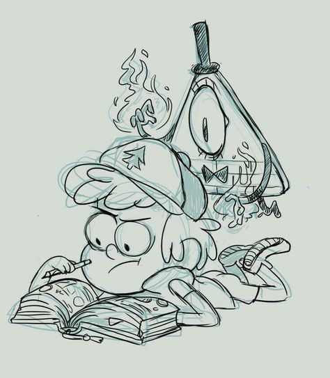 Fall Drawings, Desenhos Gravity Falls, Gravity Falls Bill, Gravity Falls Fan Art, Gravity Falls Art, Bill Cipher, Sketchbook Art Inspiration, Art Drawings Sketches Simple, Cool Art Drawings