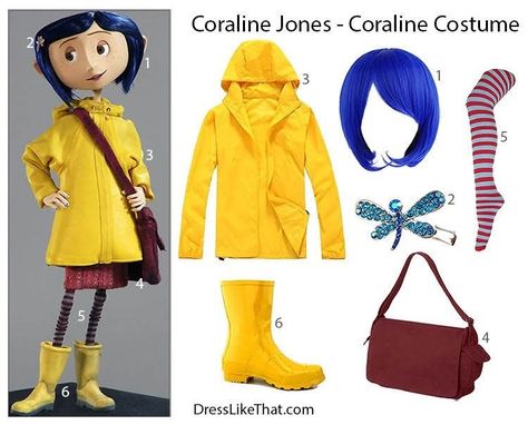 Coraline Raincoat, Coraline Halloween Costume, Coraline Cosplay, Coraline Characters, Coraline Halloween, Coraline Costume, Coraline Doll, Coraline Jones, Yellow Raincoat