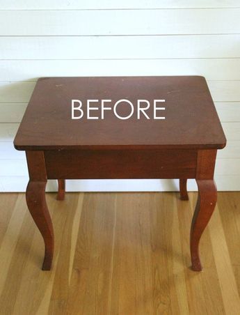 I'm sharing lots of inspiration, and different design styles for small table makeover ideas to show new ways for old furniture! artsychicksrule.com Redo End Tables, Refinished End Tables, Old End Tables, Checkerboard Table, Old Tables, Painted End Tables, End Table Makeover, Painting Old Furniture, Side Table Makeover