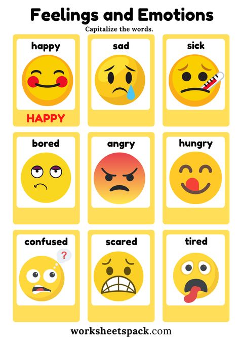 Primary Emotions, Free Emoji Printables, Emoji Chart, Feelings Preschool, Primary Activity, Emotions Preschool, Growth Mindset Classroom, Emotions Posters, Emotions Cards