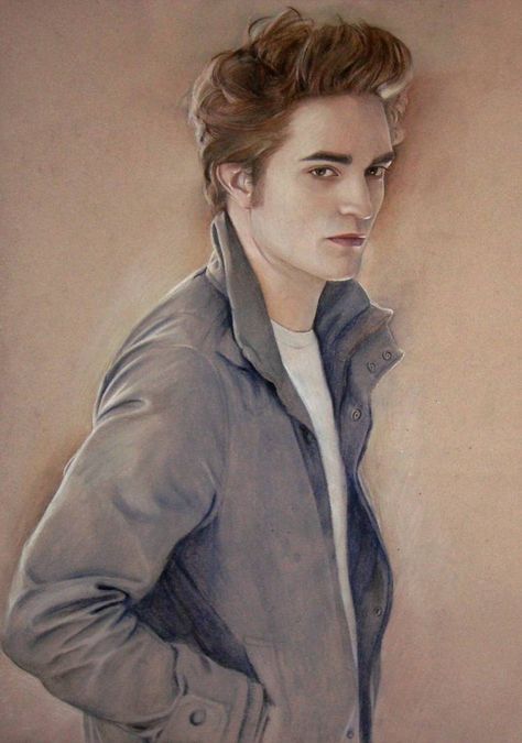 Edward Cullen Drawing, Twilight Drawings, Robert Pattinson Twilight, Robert Douglas, Hot Vampires, Movie Mistakes, Twilight Fans, Vampire Art, Daenerys Targaryen Jon Snow