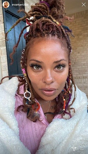 Eva Marcille Faux Locs, Decorated Locs, Short Faux Locs, Faux Dreads, Dreadlock Style, Braids With Extensions, Bohemian Hairstyles, Faux Locs Hairstyles, Short Locs Hairstyles