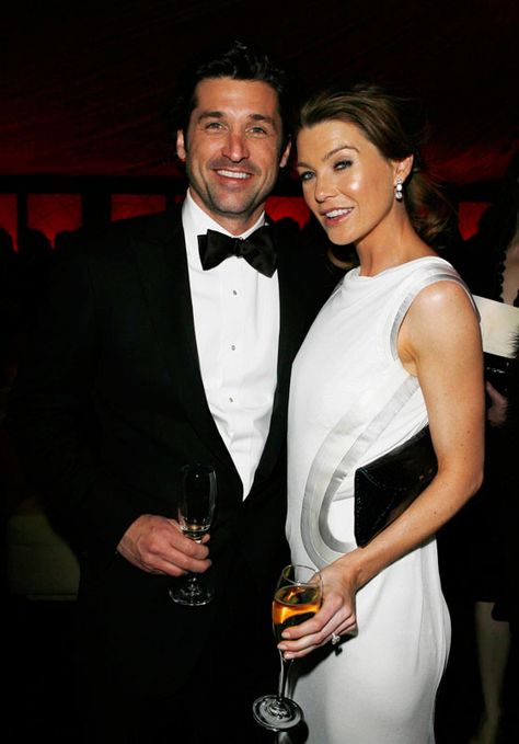 Patrick Dempsey (Derek “McDreamy" Shepherd) & Ellen Pompeo (Meredith Grey). Dempeo/MerDer. Grey's Anatomy. Meredith And Derek, Greys Anatomy Characters, Greys Anatomy Cast, Derek Shepherd, Ellen Pompeo, Patrick Dempsey, Perfect People, Meredith Grey, Tv Couples