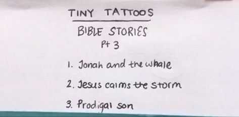 Prodigal Son Tattoo, Jesus Calms The Storm, Son Tattoo, Jonah And The Whale, Calming The Storm, Tattoo For Son, Prodigal Son, Bible Stories, Tiny Tattoos