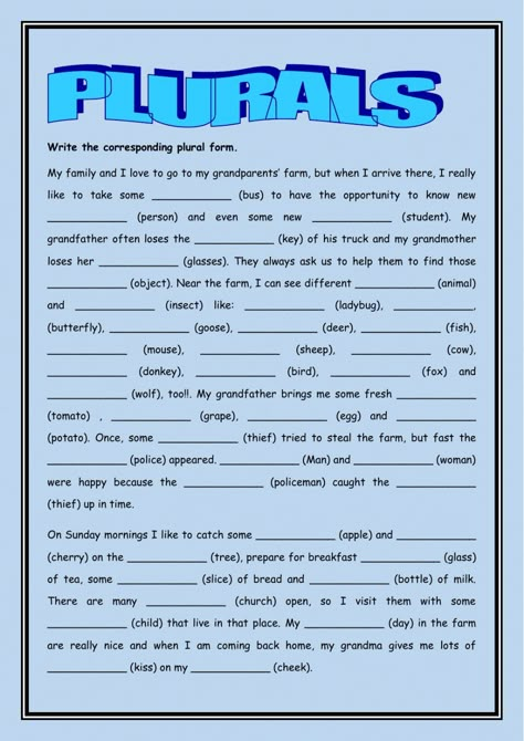 English Plurals Worksheets, Plural Of Nouns Worksheets, Plural Nouns Exercises, Regular Plural Nouns Worksheet, Singular Plural Worksheets, Singular And Plural Nouns Worksheet, Plural Of Nouns, Irregular Plural Nouns Worksheet, Irregular Nouns