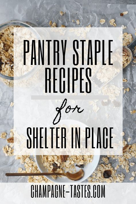 These pantry recipes use mainly shelf-stable pantry staples. These recipes are perfect for cleaning out your pantry, or can be kept with your emergency food supply for shelter in place meals. Shelf Stable Recipes, Survivor Tips, Shelter Architecture, Homestead Food, Nana Bread, Staple Recipes, Slow Cooker Oatmeal, Pantry Meals, Pantry List