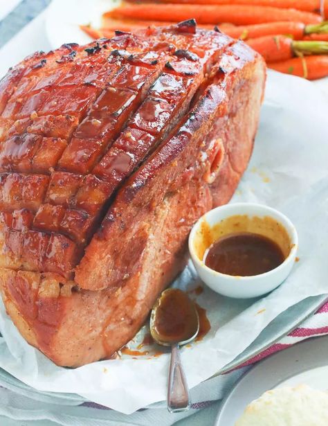 Ham In Slow Cooker, Recipes For Ham, Boneless Ham Recipe, Hickory Ham, Brown Sugar Glazed Ham, Easy Ham Glaze, Boneless Ham, Orange Glazed Ham, Smoked Ham Recipe