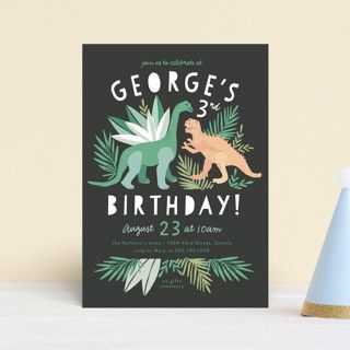 Birthday Party Stickers, Dinosaur Theme Party, Party Favors For Kids Birthday, Party Invite Design, Dino Birthday, Party Invitations Kids, Childrens Birthday Party, Dinosaur Birthday Party, Birthday Invitations Kids