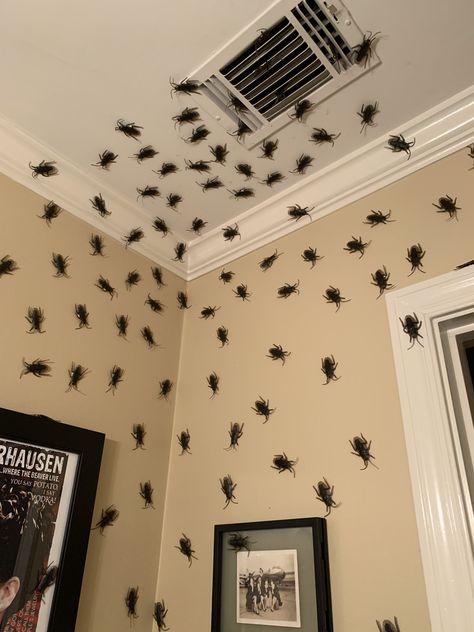 Halloween Hallways Decorations, Haunted Office Ideas, Haunted Castle Decorations, Haunted Hallway Ideas For School, Horror House Decor, Asylum Haunted House, Horror Room Ideas, Haunted Asylum, Halloween Classroom Decorations