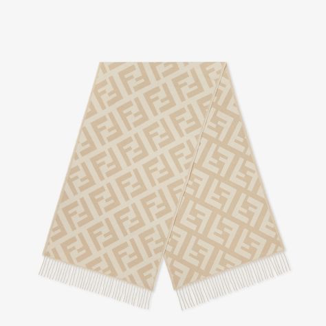 Fendi Logo Design, Fendi Store, Cold Weather Outfit, Cashmere Poncho, Scarf Material, Cashmere Color, Scarf Poncho, Women Essentials, Jacquard Weave