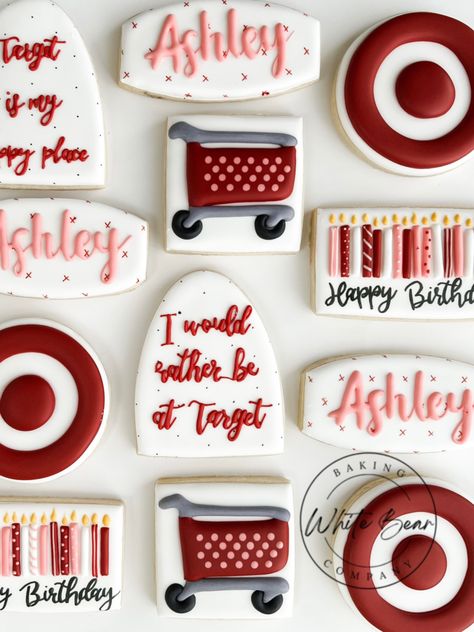 Target Cookies Decorated, Target Cookies, Target Birthday, Birthday Sugar Cookies, Amazing Cookies, The Perfect Birthday, Birthday Cookie, Sweet Caroline, June Birthday