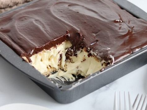 No-Bake Chocolate Eclair Cake - Sweet Girl Treats Easy Chocolate Eclair Dessert, No Bake Chocolate Eclair, No Bake Chocolate Eclair Cake, Good Humor Chocolate Eclair Cake, Easy Dessert Recipes No Bake Chocolate Eclair Cake, Chocolate Eclair Dessert, No Bake Eclair Cake, Sugar Free Vanilla Pudding, Chocolate Eclair Cake