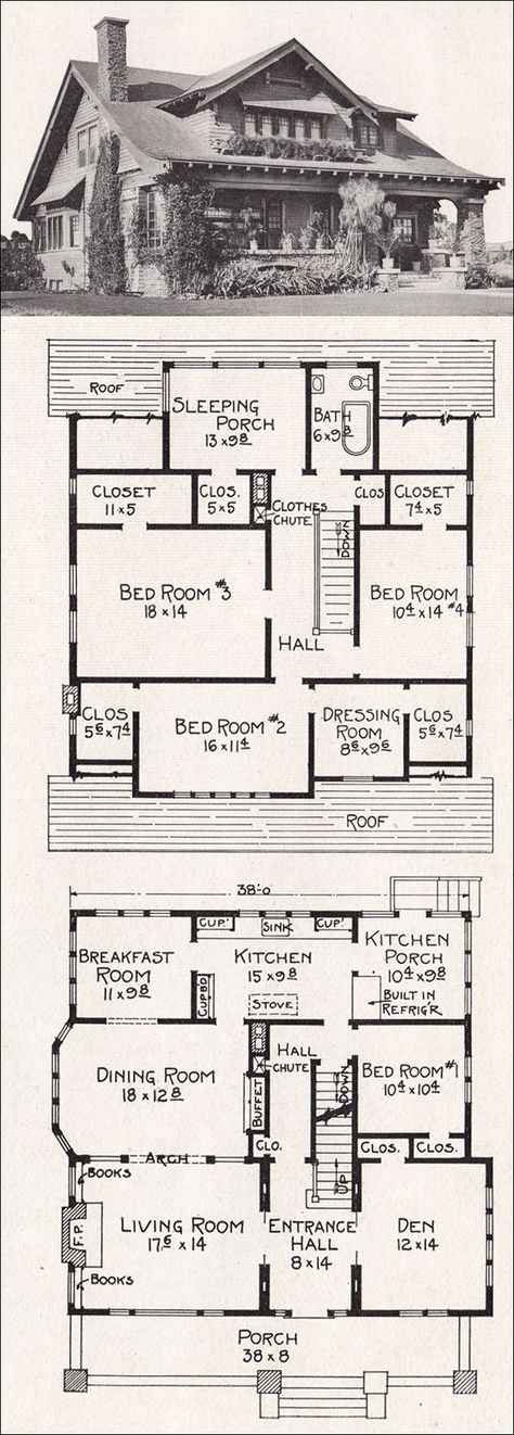 Koti Diy, Sleeping Porch, Vintage House Plans, Casa Vintage, Bungalow House Plans, Craftsman Style Homes, Bungalow Style, Craftsman Bungalows, Bungalow House