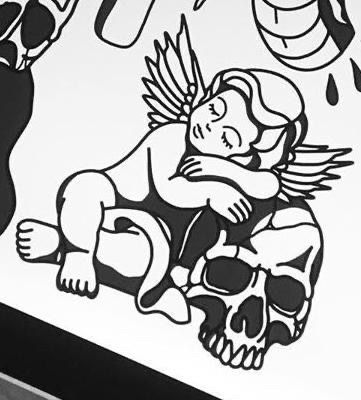 Old School Angel Tattoo, Cherub And Skull Tattoo, American Traditional Angel Tattoo, Angel American Traditional Tattoo, Angel Tattoo Flash, Angel Traditional Tattoo, Traditional Cherub Tattoo, Angel Flash Tattoo, Traditional Angel Tattoo