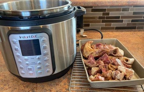 After 1 hour in my Instant Pot the ham hocks for ham and potato soup fall apart tender. The water in the pot turned into delicious broth, too. Win-win! See link for recipe Ham Hocks Instant Pot, Ham Hock Recipes, Ham Hocks And Beans, Cook Ham, Soup Fall, Crisp Recipes, Ham Hocks, Ip Recipes, Pork Hock