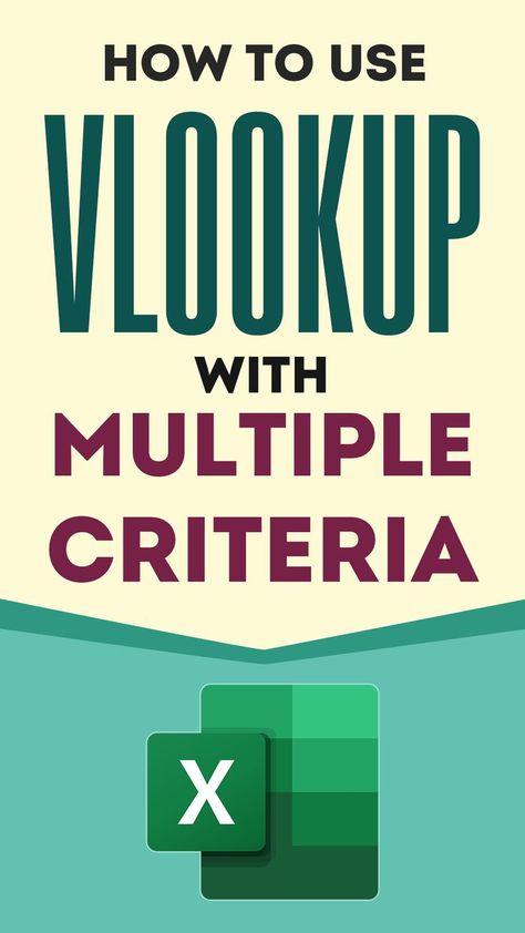 how to vlookup with multiple criteria in Excel How To Use Excel, Excel Shortcuts Video, Vlookup Excel Tutorials, Vlookup Excel, Microsoft Excel Formulas, Learning Microsoft, If Function In Excel, Excel Hacks, Microsoft Excel Tutorial