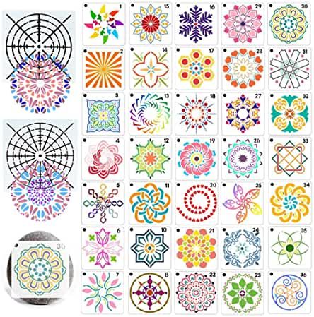 Amazon.co.uk : dot painting template free printable Dot Mandala Stencils Free Printable, Mandala Stencils Free Printable, Dot Art Painting Patterns Printable, Dot Painting Templates, Mandala Dot Painting, Dot Painting Tools, Dotting Art, Template Free Printable, Diy Wood Wall