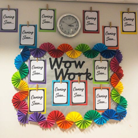 Subject Display Board Ideas, Displaying Work In Classroom, Teaching Displays Primary, Primary School Decoration Ideas, Wall Displays Classroom, Ks3 Displays, Classroom Work Display Wall, Proud Wall Display Classroom, Year 6 Maths Display